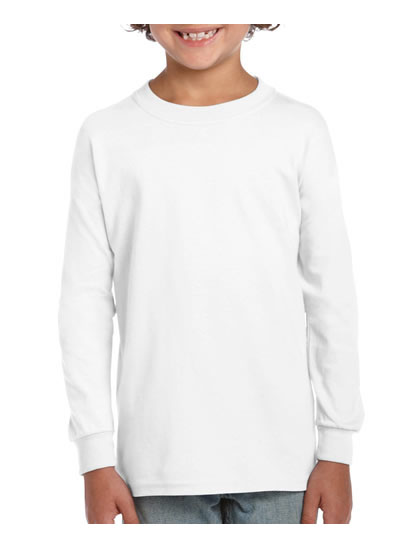 2400B Ultra Cotton Youth Long Sleeve T Shirt - White