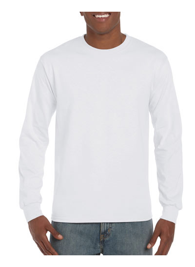 2400 Ultra Cotton Adult Long Sleeve T Shirt - White