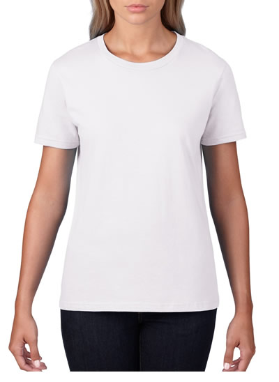 4100L Premium Cotton Ladies T-Shirt - White